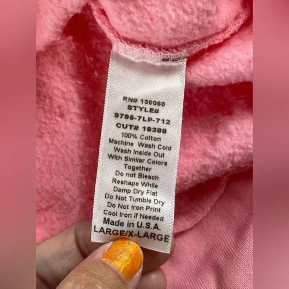 Project Social T The City Sweatshirt Pink L/XL NWT - Picture 7 of 7